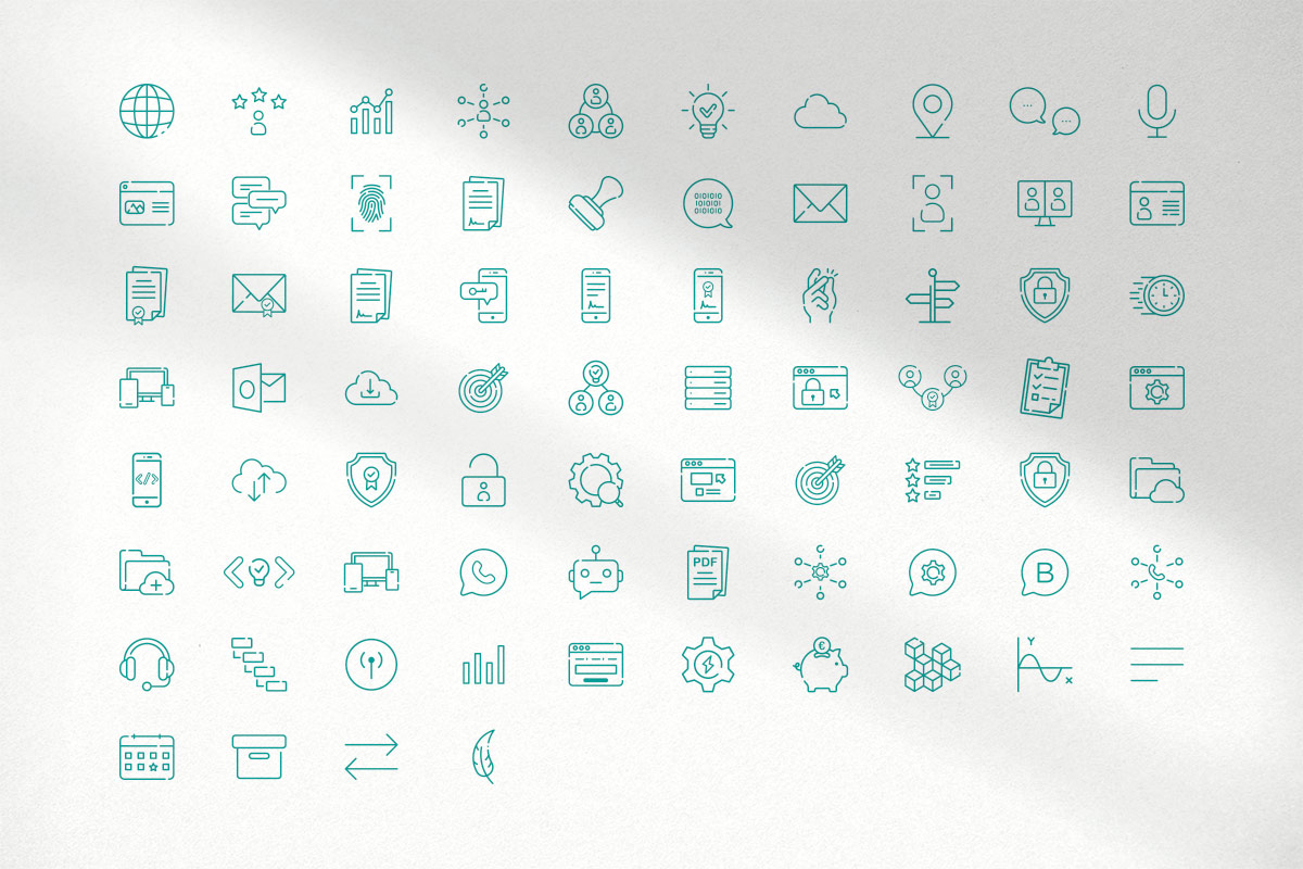 Iconos corporativos simples - Digitel TS