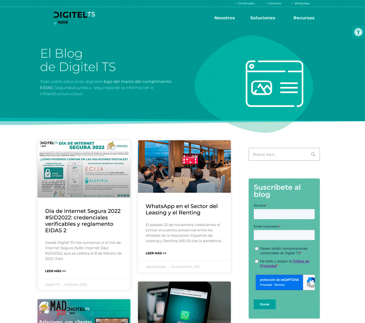 Web DigitelTS - Paginas recursos: "Blog"