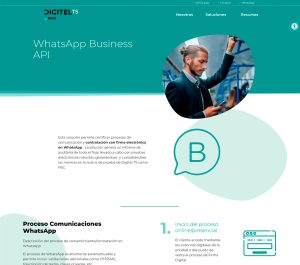 Web DigitelTS - Paginas Soluciones: "Whatsapp Business API"